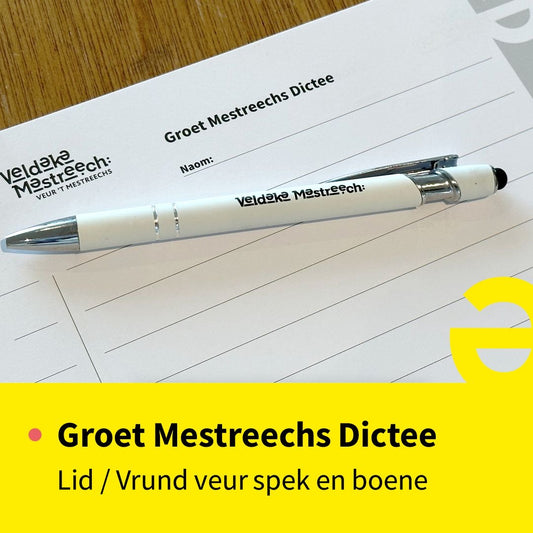 Groet Mestreechs Dictee 'Veur spek en boene' lid/vrund